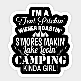 Camping Kinda Girl Funny Camp Sticker